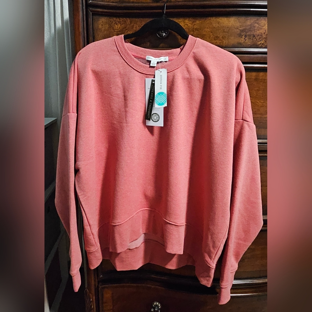 Stitch Fix  Fark Pink Crop Pull Over